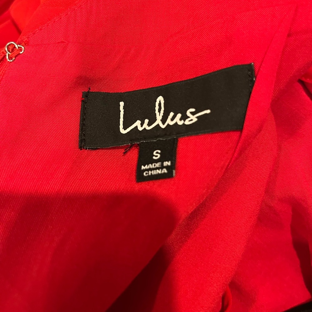 Lulus Panache Red Backless Midi Dress deep V - Picture 5 of 7